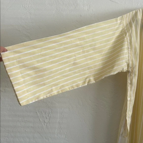 J. Crew Light Yellow and White Ciel Top - Picture 3 of 12